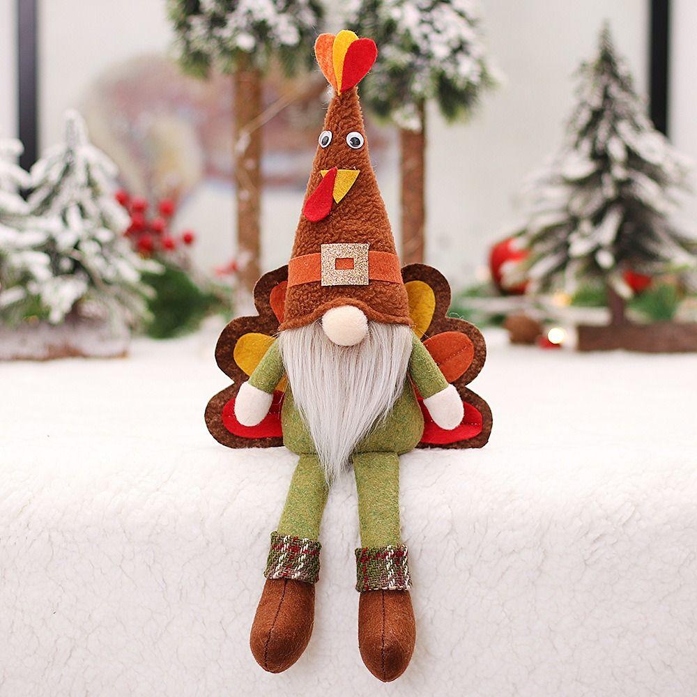 Cute Thanksgiving Turkey Statue Creative Miniature Figurine Sculpture  Home