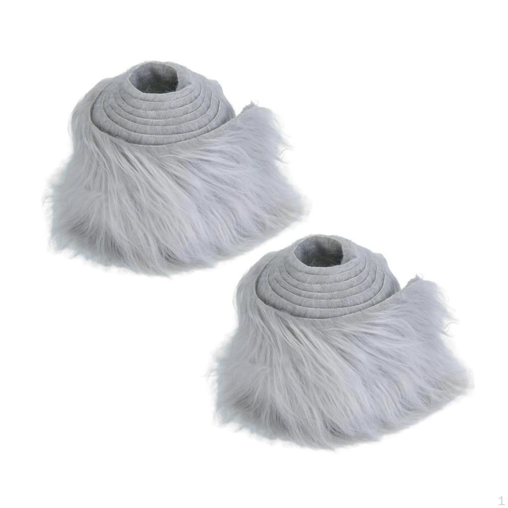 2 Pieces Faux Artificial Costume Supplies Cosplay DIY Shaggy for Christmas Holiday Hat Shoes