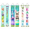 Porch Easter Sign Couplet Banner Party Decoration Egg Bunny Door Holiday Hanging