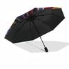 1pc Colorful Wheel Automatic Open/Close Umbrella, Folding Compact Umbrella with Lightweight Design for Women/Men yy251028225