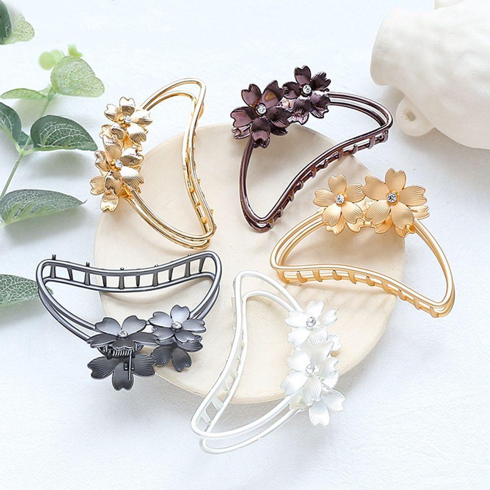 

Size Hollow Disk Hair Flower Flower Hairpin Hair Claws Metal Hair Clip Claws Clip Hair Accessories срібний