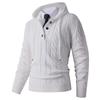 Casual Simple Sweater Men's Solid Color Versatile Hooded Knitted Base Shirt Top