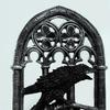 Gothic Crow Sconce Church Arch Light-Up Wall Decoration Sconce with Lighted Candle for Living Room Kitchen Dining Room Halloween Decor