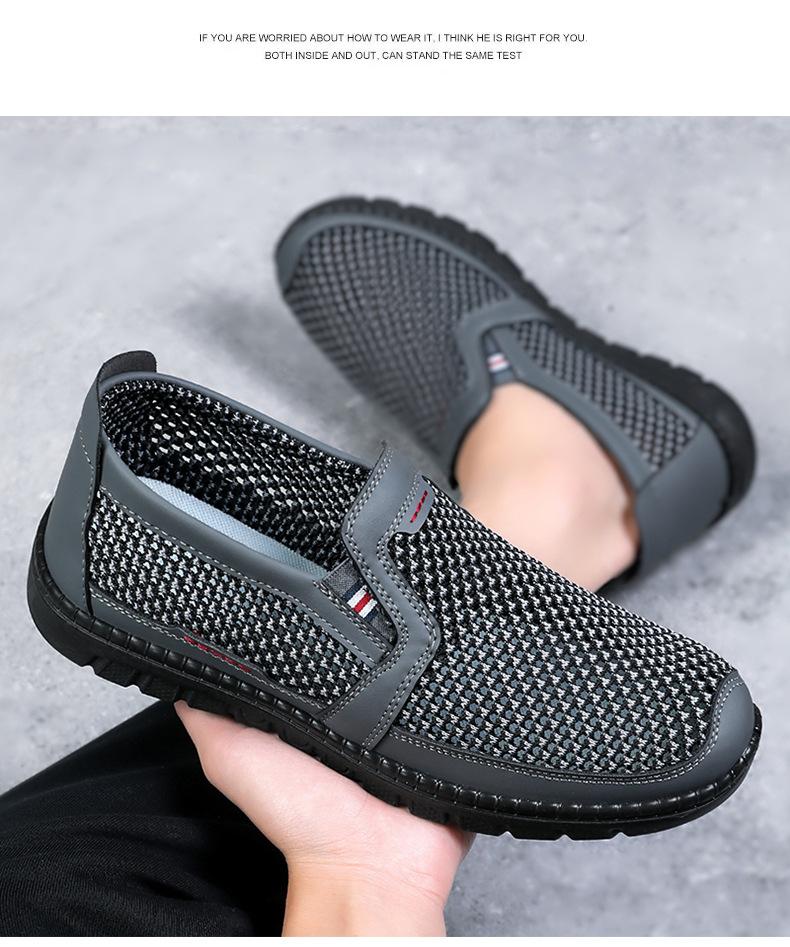 Men'S Summer Shoes Mesh Breathable Flat Shoes Slip Comfortable Men'S Shoes Oversized 38-46 Men'S Flat Shoes Free Shipping Shoes