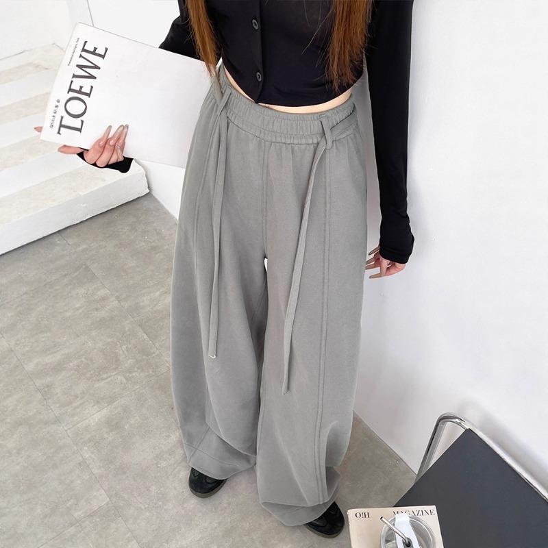 Scimitar wide-leg pants women's spring and autumn new high-waisted sweatpants loose straight sports casual pants trousers
