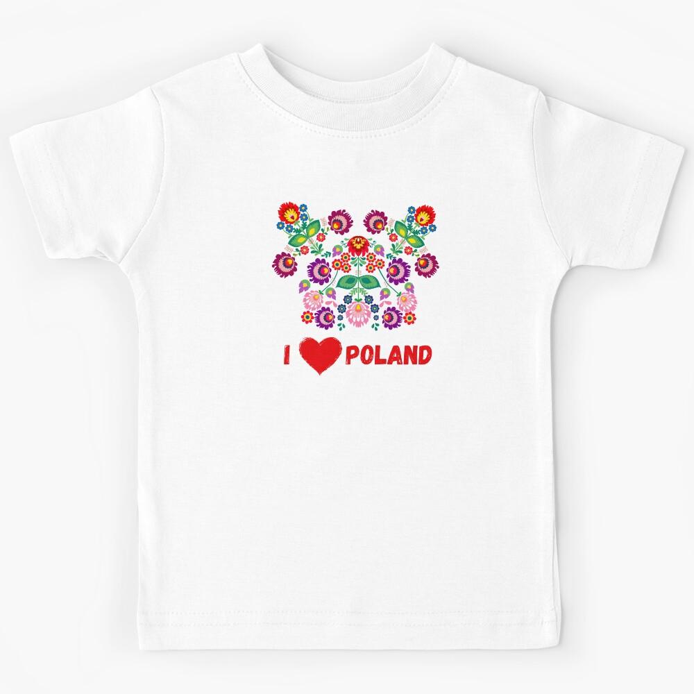 I love Poland, folk style Kids T-Shirt 100