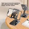 Universal Metal Phone Holder With 360 Degree Rotation And Foldable Design For Ipad And Gaming Use