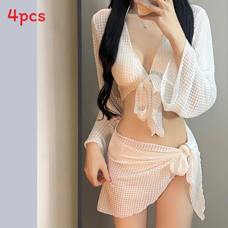 Womens Bikini Set Polyester Swimwear With Padded Cups For Vacation Resort Wear