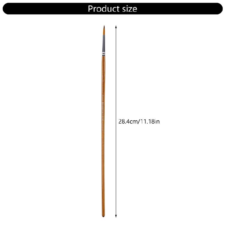 Long Handle Artist Paintbrush for Large Canvas Painting Wooden Grip Professional Nylon Bristles Multi Head Avaliable