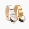 Womens PU Leather Belt With Round Alloy Pin Buckle Stylish Waistband Dresses Jeans Casual Outfits