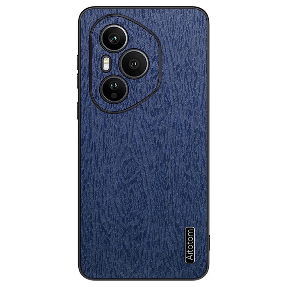 For Honor 400 Pro 5G (Global) Case Wood Texture PU Leather Coated PC TPU Phone Cover