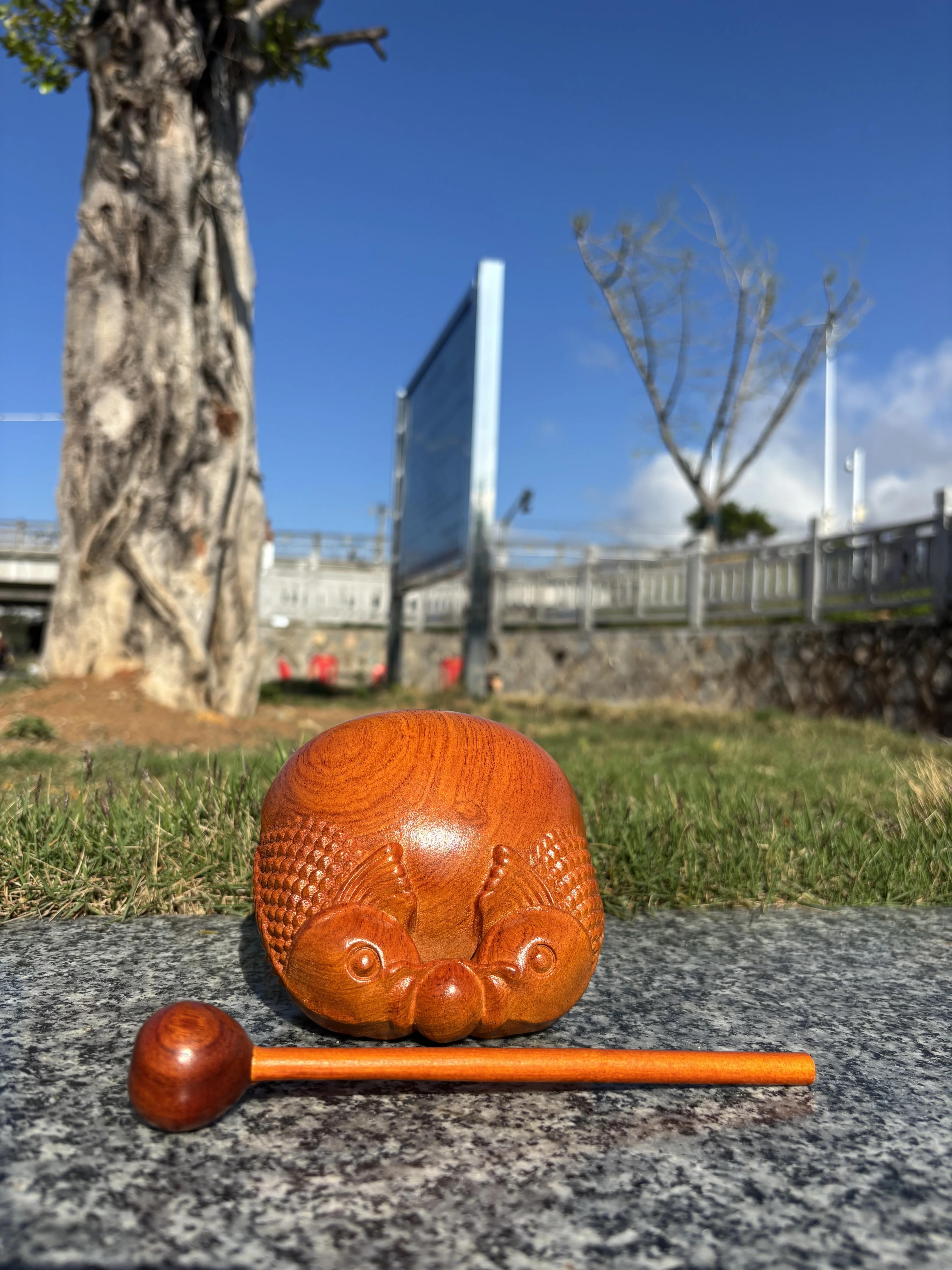

Wood carving - Buddhist altar ritual object - Wooden bell 12*12*9cm Zen decor Oriental art Meditation decor Spiritual sculpture Hand carved wood