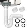 P Trap Sink Drain Assembly Compatible with Various Under Sink Configurations