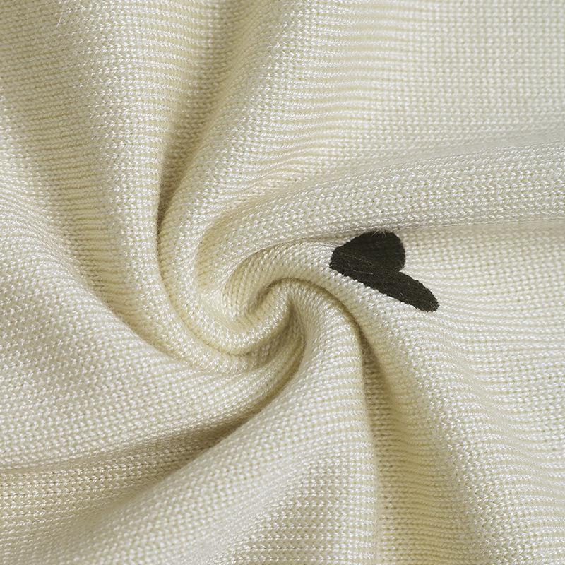 Damenstrickwaren: Herbst Minimalistischer Stil Herz Rundhals-Pullover