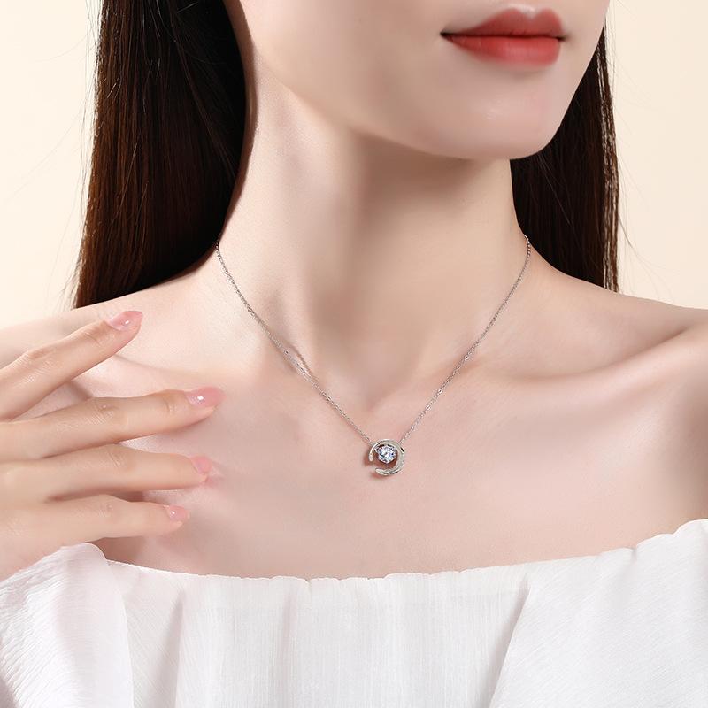 Tancise S925 Sterling Silver Luxury Personality Pendant Necklace Women's Classic Tide Necklace