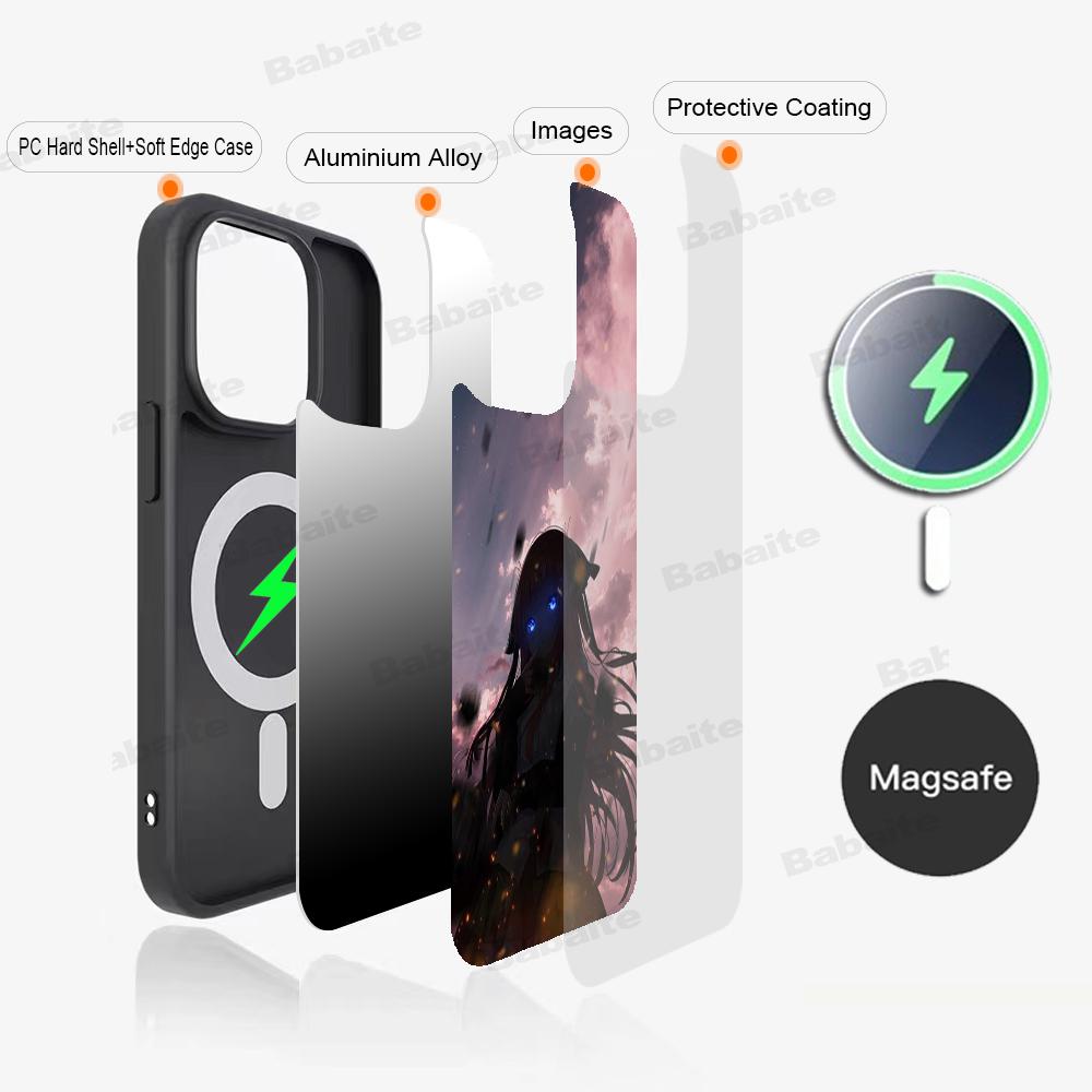 Fictional Character N-Nino-Nakano Phone Magnetic Case For IPhone16 14 13 12 11 15 ProMax Plus For Magsafe Wireless Charge Cover