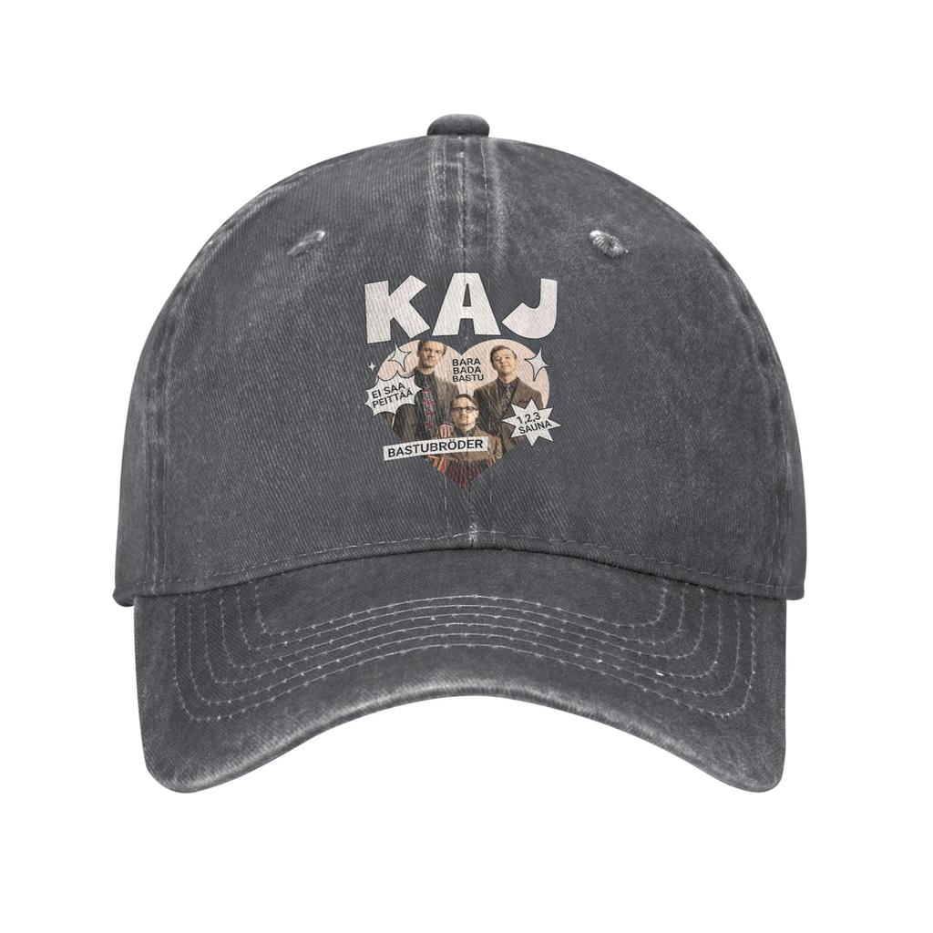 Sweden KAJ Bara Bada Bastu Unisex Baseball Cap 2025 European Song Contest Distressed Washed Caps Hat Vintage Outdoor Snapback
