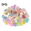 50/100 Pcs Mini Animal Figurines Glow-in-The-Dark Resin Ornaments Tiny Rabbits Dinosaurs Miniature Ornaments for Fairy Garden Micro Landscape Potted
