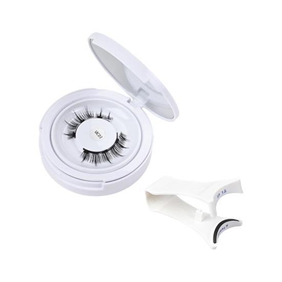 1 Set Magnetic False Eyelashes with Lash Applicator Tool Reusable Single/Double Layer Natural Wispy Fake Lashes Eyelash Clip Women Makeup Tools