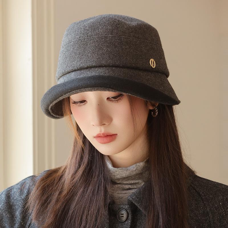 New Autumn and Winter Hat for Women Japanese Retro Basin Hat Big Brim Showing Face Small Fisherman Hat Casual Versatile Bucket Hat Trendy