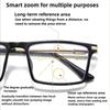 Square Multifocal Photochromic Presbyopia Eyewear for Men Women Progressive High-definition Reading Anti Blue Light Eyewear