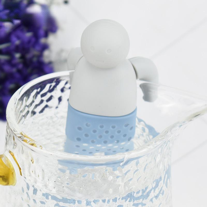 Creative Tea Strainer Food Grade Silica Gel Tea Filter Mr.Tea Villain Shaped Silicone Tea Maker Tea Bag Tea Set Brew Tea Te Mate