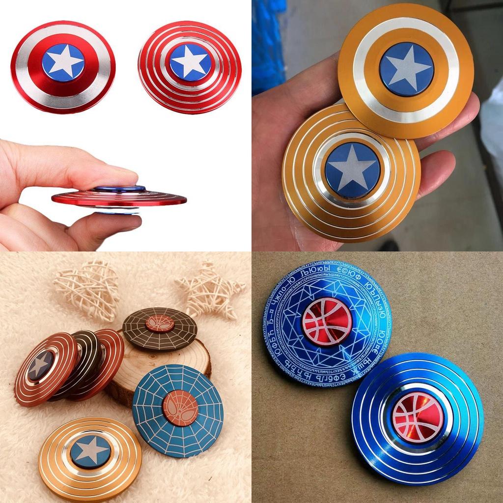 Fidget spinner Captain America aux couleurs vives avec rotation à grande vitesse pour soulager le stress