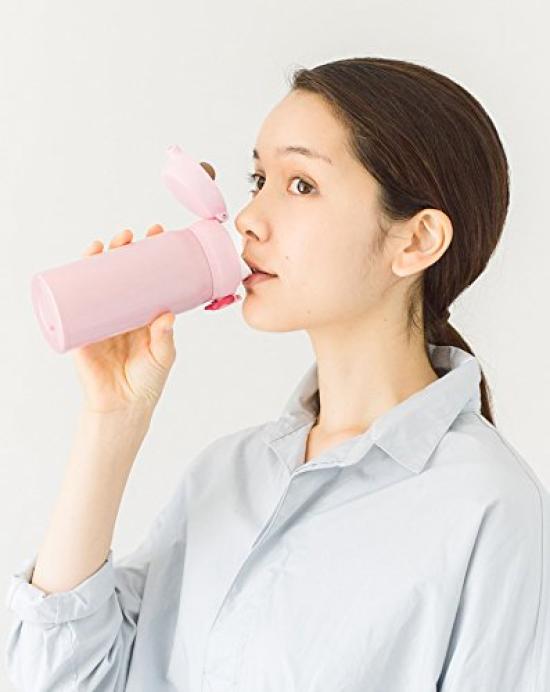 THERMOS Water Bottle Vacuum Insulated Mobile Mug Open 350ml Coral Pink CP [One-Touch Type] JNL-352