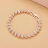 Elegant Bracelet for Women Chain Cubic Zircon Rhinestone Shiny Inlaid Bangle Bracelet Gifts