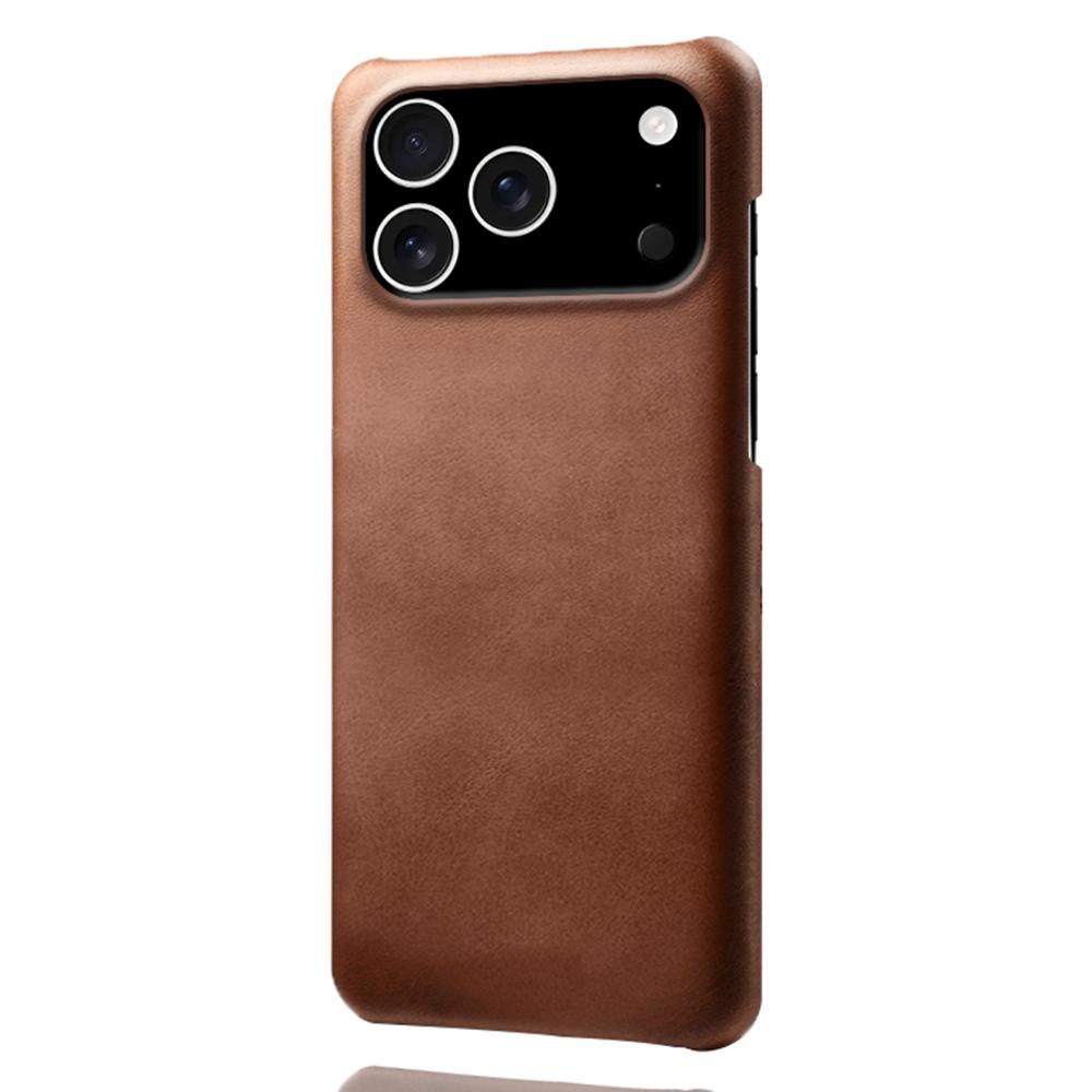 For iPhone 17 Pro Case Calf Texture PU Leather Hard PC Protective Phone Cover