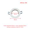 Led Downlight Spotlight Brackets Light Stand Adapters Lamp Shade Rings Hole Enlarge White Outer Frames Cut Out Remedial Circles