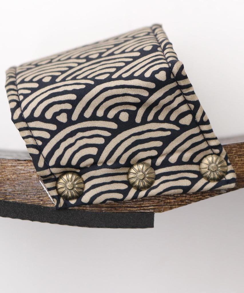 KYOETSU Geta Sandals with Japanese Burnt Paulownia Wood Men's Patterns, (7)