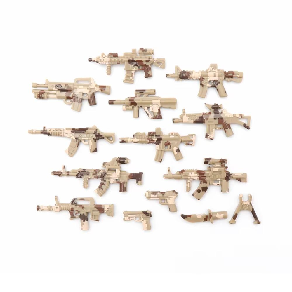 25/50/100ks Vojenské zbraně SWAT Zbraň Dělo Voják Armáda Policejní klobouk Stavebnice Figurka Příslušenství Modelové kostky DIY Hračka