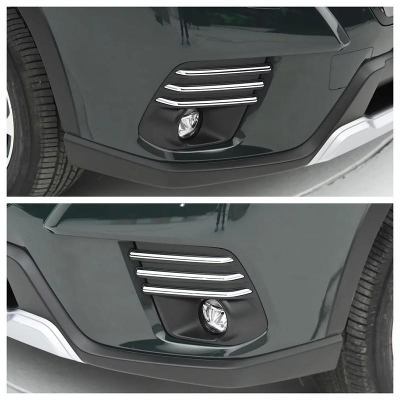 For Subaru Forester   2024 Front Fog Light Trims Front Bumper Foglight Lamp Strips Cover Chrome Car Styling Accessories