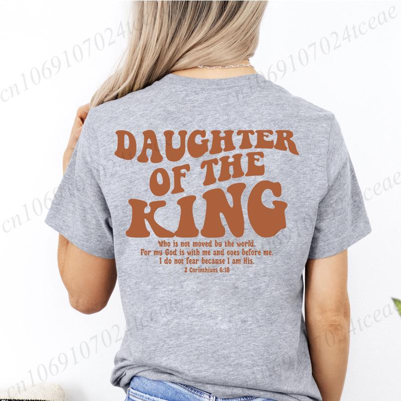Tochter des Königs T-Shirts, Ästhetische Christliche T-Shirts, Religiöses Shirt für Damen, Bibelvers T-Shirts, Christliche Kirchen Oberteile