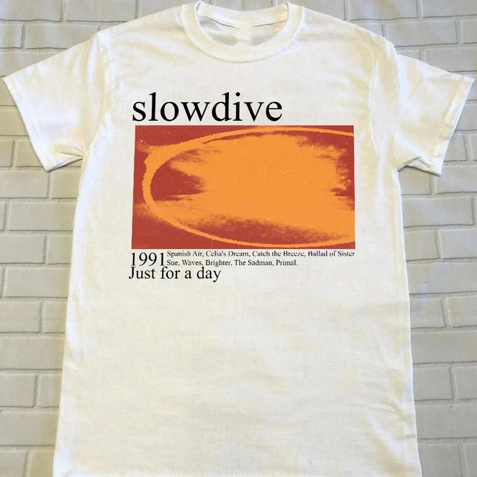Slowdive Just For a Day Cotton White Full Size Unisex Shirt BL089 Unisex T-Shirt XXXXL