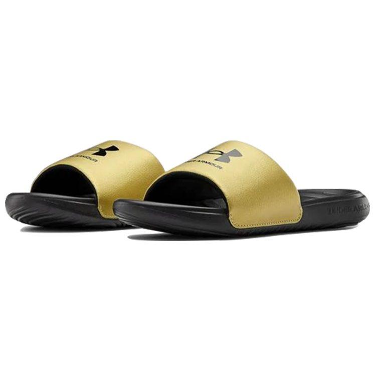 Under Armour Ansa Feststehende Sandalen 'Schwarz Metallic Gold' Damen 3023772-006