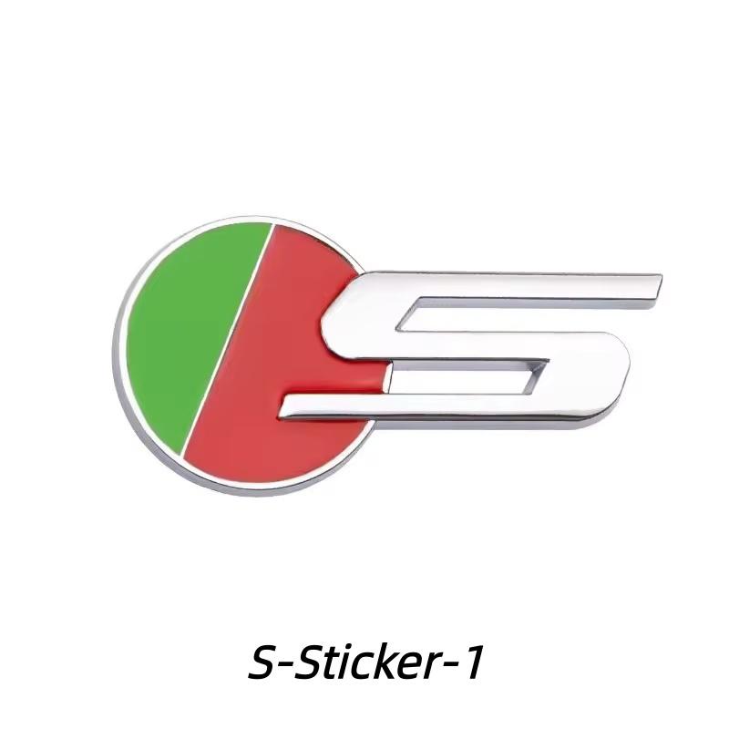 3D Metal S R Logo Car Front Grille Side Fender Rear Trunk Emblem Badge Decals for X-TYPE F-TYPE XE XF XJ XJR XFR Accessories