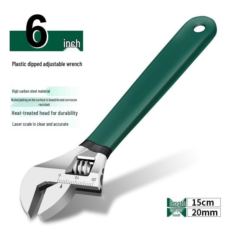 Industrial Green Double Layer Adjustable Plastic Pipe Wrench - Multifunctional Large Opening Garden Tool