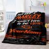 Harley-davidson Motorcycles Customize Text Blanket Multi-purpose Customizable Blanket Soft Warm Cozy for Bed Bedding Nap Living Room for All Occasions