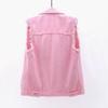 Denim Vest Women's Sleeveless Jacket Short All-match Slim Slimming Raw EdgeRipped Tops Spring Summer Autumn