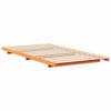 Bed Frame Wax Brown 90 x 220 cm Solid Pine Wood