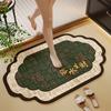 National Style Bathroom Floor Mat, New Chinese-Style Woven Water-Absorbent Non-Slip Mat, Bathroom Entrance Door Carpet Foot Mat