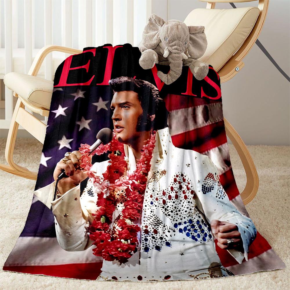 Elvis Presley Performance Blanket Comfortable Perfect for Seaside Office Chair Chair All-Season Use Modern Style Perfect Gift for Relatives and Friend