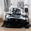 Manta Impresa con Logo de Coche M-Mustang 3D Manta Cálida de Franela Manta Suave y Cómoda Ropa de Cama Cubre Cama Regalo de Cumpleaños