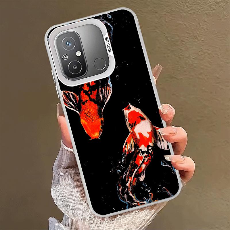Golden Carp Lucky Koi Shockproof Phone Case for Xiaomi Poco X7 X6 X5 X3 Pro F7 Ultra M8 Redmi 15C 15 14C 13C 12C 10C 13 12 10