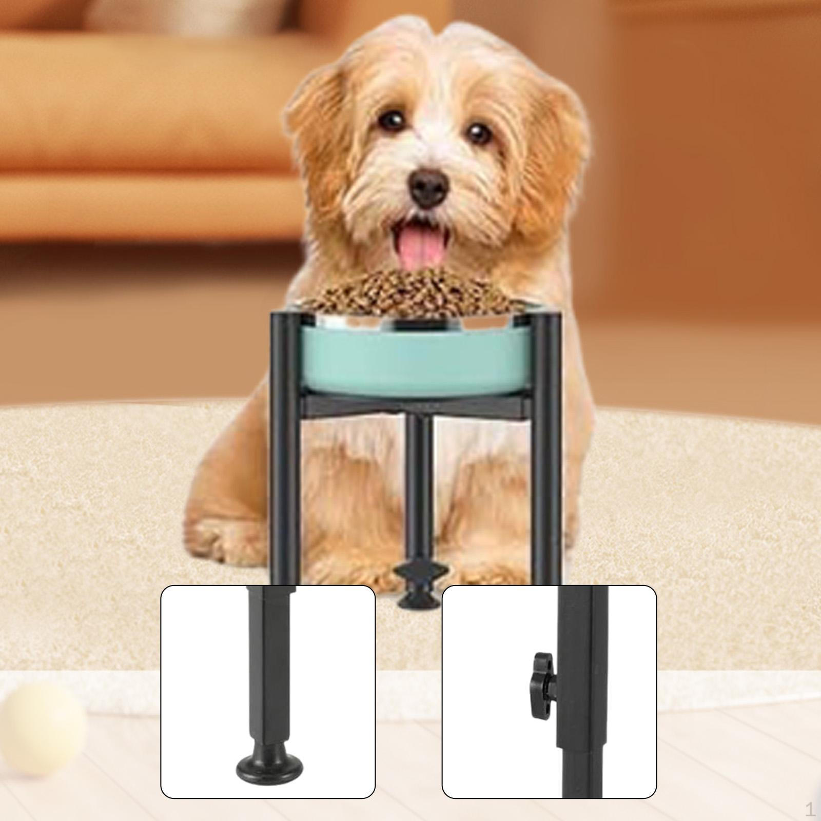 

Подставка для мисок для собак для крупных пород Аксессуары Держатель Одинарный Регулируемая ширина Собака