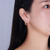 New Trendy Fashion Temperament Exaggerated Round Diamond-set Semi-round Ear Clips