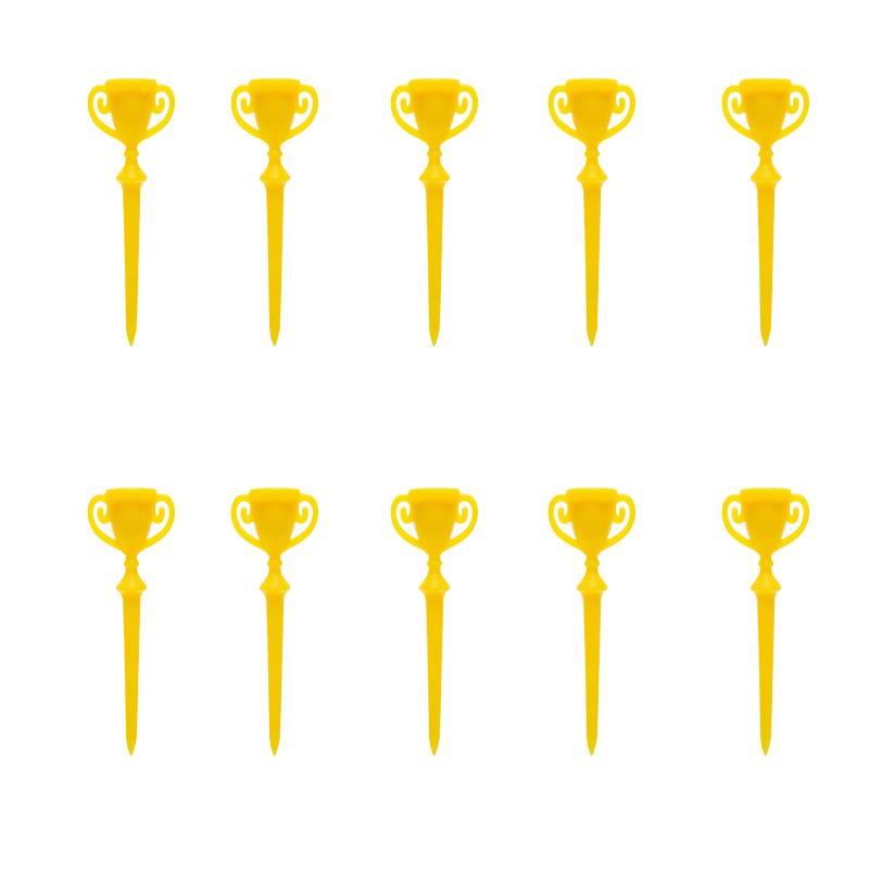 Creative Trophy Golf Tee Set 10 Pieces Durable Golf Ball Holder Stakes Golf Sport Accessories for Outdoor Practice and Game Use
