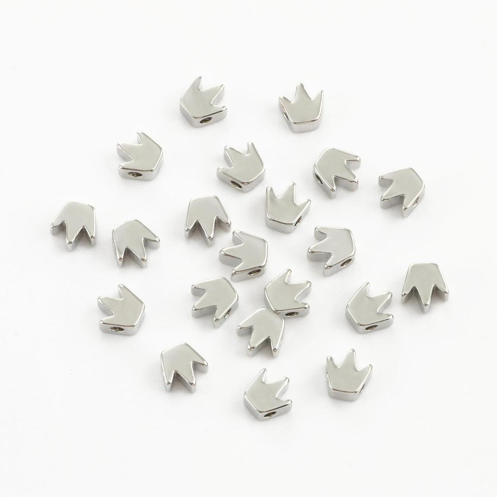 10pcs Copper Beads Charms Cross Heart Star Moon Beads Plated Crafts Color Retention Beads for Jewelry Making Diy Bracelet Necklace